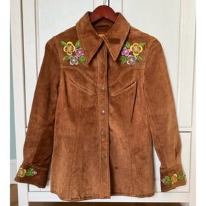 Vintage suede 70's jacket. Size S/M